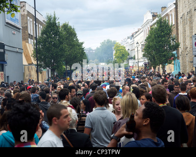 Crowds at the Notting Hill Carnival in London Stock Photo