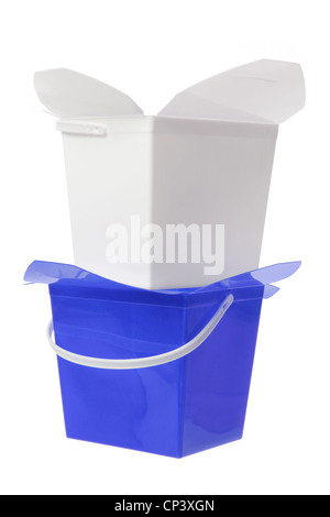 Plastic Takeaway Food Pails Stock Photo