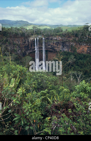 Mauritius - Chamarel. Waterfall Riviere du Cap Stock Photo