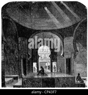 Ottoman Empire. Turkey. Constantinople (today Istanbul). Turkish baths for  women. Engraving by Lemaitre, Lalaisse and Chaillot. Historia de Turquia by  Stock Photo - Alamy