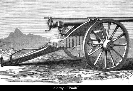 military, artillery, cannon, Whitworth rifled breech loader, patent ...