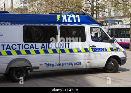 police tactical aid unit manchester city centre england uk Stock Photo