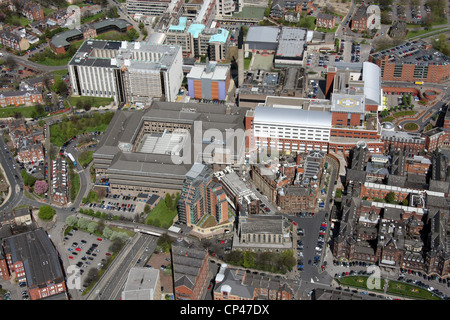 Aerial view of Leeds General Infirmary, LGI Stock Photo