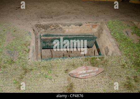 Vietnam, Cu Chi. Ben Duoc, 200 km long underground tunnel complex used during the Vietnam war. Stock Photo