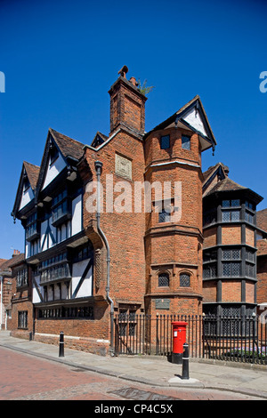 United Kingdom - England - Kent - Rochester High Street. Eastgate House, built in 1590 Stock Photo