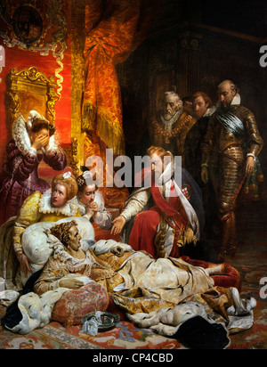 Elizabeth I 1533 – 1603 queen regnant of England The Virgin Queen Glorianaor  Good Queen Bess Paul DELAROCHE 1797–1856  French