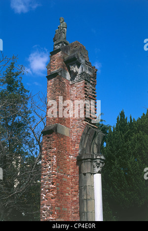 Japan - Nagasaki, the ruins of Urakami Cathedral after the atomic bomb. Stock Photo