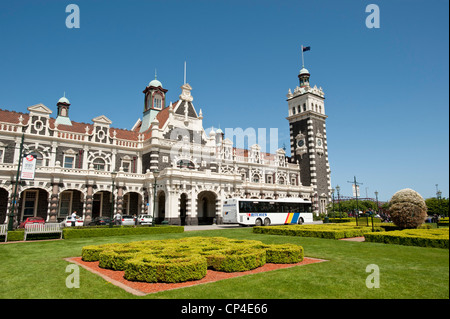 Railway Station, Dunedin, South Island, New Zealand Stock Photo