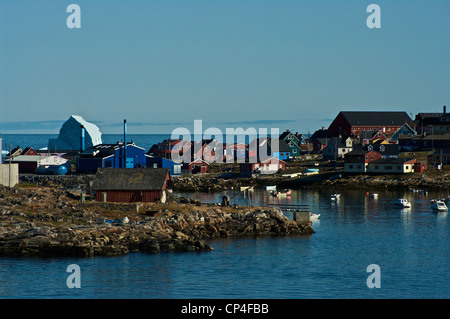 Greenland - South West Coast - Qaasuitsup Kommunia - Disko Island - Qeqertarsuaq (or Godhavn). Stock Photo