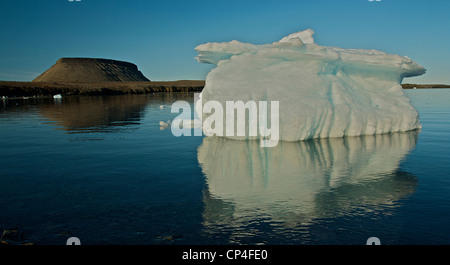 Greenland - Qaasuitsup Kommunia - Disko Island - Dundas. Icebergs. Stock Photo