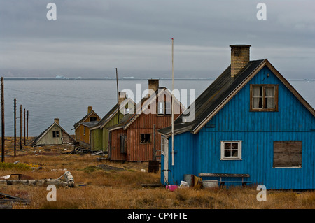 Greenland - West Coast - Qunlissat. Abandoned mining town. Stock Photo