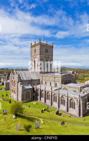 St Davids Cathedral Pembrokeshire west Wales UK GB EU Europe Stock Photo