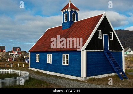 Greenland - West Coast - Qeqqata Kommunia - Sisimiut. Church. Stock Photo