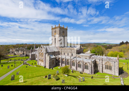 St Davids Cathedral Pembrokeshire west Wales UK GB EU Europe Stock Photo
