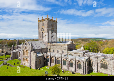 St Davids Cathedral Pembrokeshire west Wales UK GB EU Europe Stock Photo