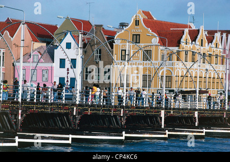 Netherlands Antilles (outside the territory of the Netherlands) - Cucacao Island - Willemstad. Emma Bridge. Stock Photo