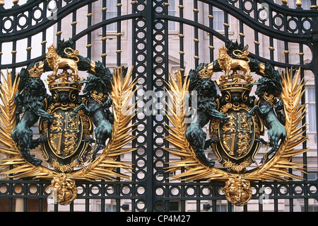 United Kingdom London Buckingham Palace Arms Stock Photo