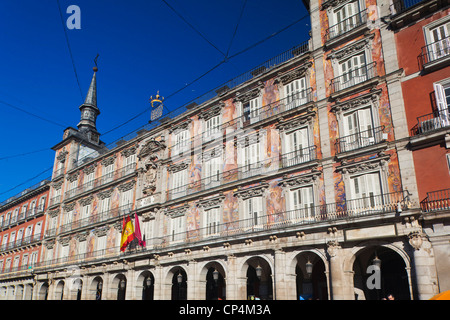 Spain, Madrid, Centro Area, Plaza Mayor, building detail Stock Photo