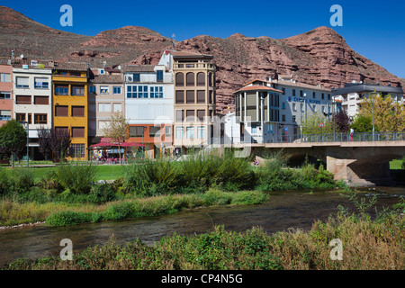 Spain, La Rioja Region, La Rioja Province, Najera, town view Stock Photo