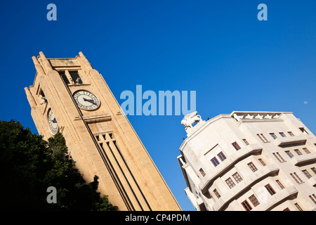 Clock Tower in the center of Beirut Stock Photo