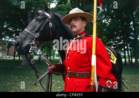 Canada Ontario Ottawa. Police Canadian Mounties or Regia Canadian Mounted Police (Gendarmerie royale du Canada or Royal Stock Photo