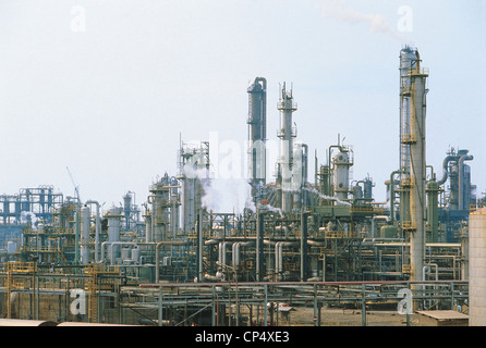 Sicily - Gela (Cl), oil refinery. Stock Photo