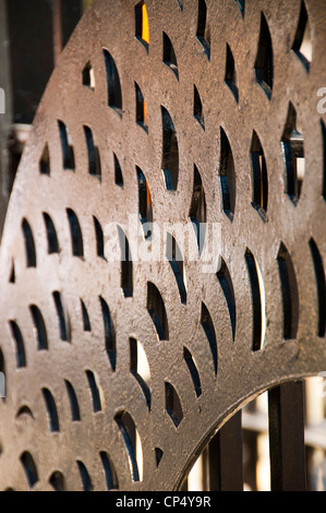 steel sheet holes Stock Photo