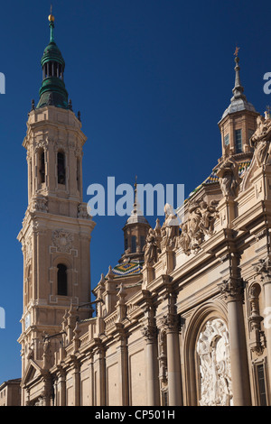 Spain, Aragon Region, Zaragoza Province, Zaragoza, Basilica de Nuestra Senora de Pilar Stock Photo