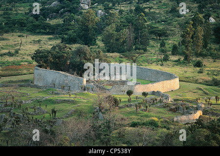 Zimbabwe Masvingo Great Zimbabwe Ruins GRANDE FENCE Stock Photo