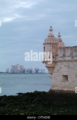 Torre de Belem Lisboa Portugal rio tejo Stock Photo