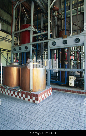 Martinique (overseas department of French Republic) - Installations for the distillation of rum. Stock Photo