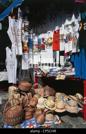 Dominica - Saint George - Roseau. Crafts and souvenirs. Stock Photo