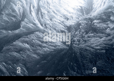 abstract background with blue toned artificial frost pattern Stock Photo