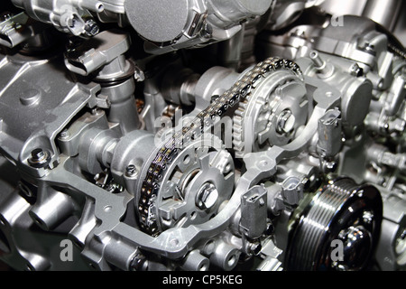Automotive transmission gearbox with lots of details Stock Photo
