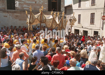 Umbria - Spello (Pg), Corpus Christi procession Stock Photo