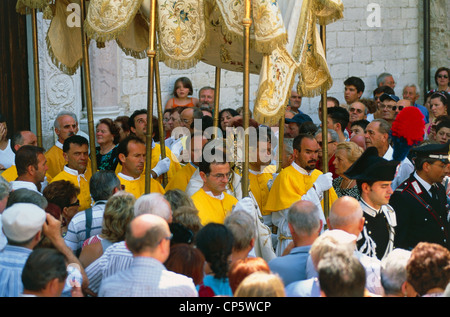 UMBRIA SPELLO Corpus Christi procession Stock Photo