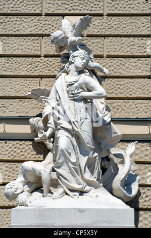 Sculpture in front of the Odessa National Academic Theater of Opera and Ballet, Odessa, Ukraine, Europe Stock Photo