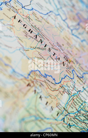 Map of Afghanistan Stock Photo