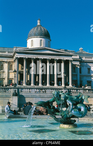 United Kingdom England London National Gallery Trafalgar Square Stock Photo