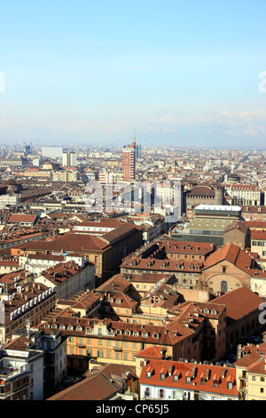 A view of Turin, Italy, from the Mole Antonelliana Stock Photo
