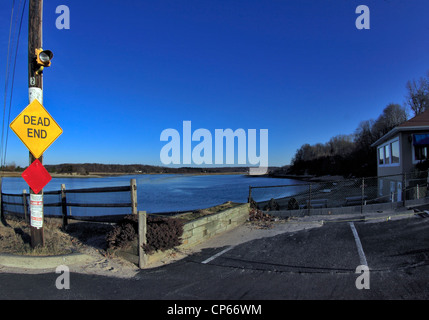 Mouth of the Nissequogue River Long Island Sound Kings Park NY Stock Photo