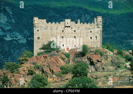 Valle D'Aosta Chatillon Castle Ussel Stock Photo