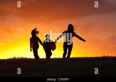 Happily skipping along. Stock Photo