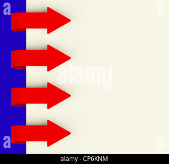 Four Arrow Tabs Over Paper As Menu List Or Notes 3d Rendering Stock ...