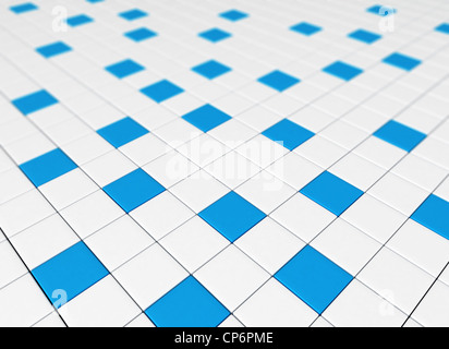 Blue and white cubes background Stock Photo
