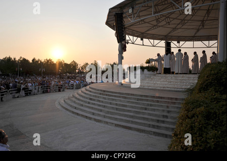 Europe Bosnia and Herzegovina Medjugorje Marian Shrine Church of Sy James Square of the Masses Stock Photo