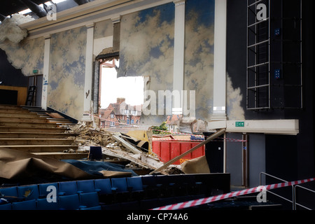 Places - Demolition of old Marlowe Theatre, Canterbury, Kent, England, UK Stock Photo