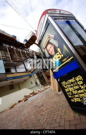 Places - Demolition of old Marlowe Theatre, Canterbury, Kent, England, UK Stock Photo