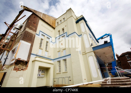 Places - Demolition of old Marlowe Theatre, Canterbury, Kent, England, UK Stock Photo