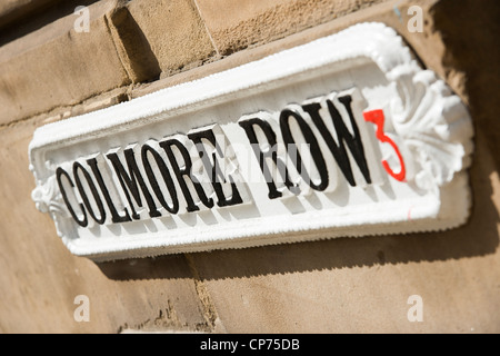 Colmore Row street sign, Birmingham city centre, West Midlands, England. Stock Photo